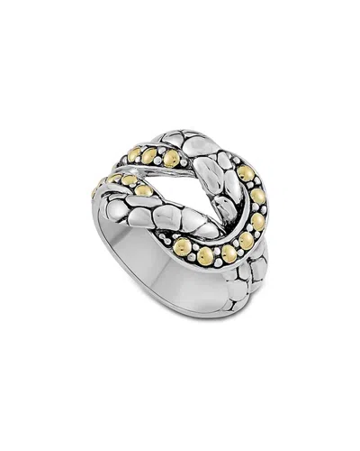 SAMUEL B. SAMUEL B. 18K & SILVER PEBBLE KNOT RING