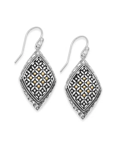 SAMUEL B. SAMUEL B. 18K & SILVER RHOMBUS EARRINGS