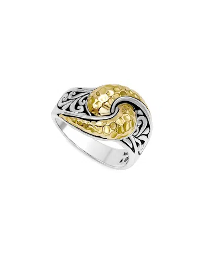 SAMUEL B. SAMUEL B. 18K & SILVER SPINNER RING
