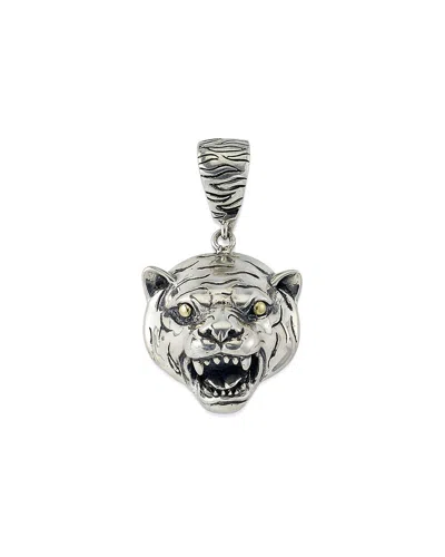 Samuel B. 18k & Silver Tiger Pendant In Metallic
