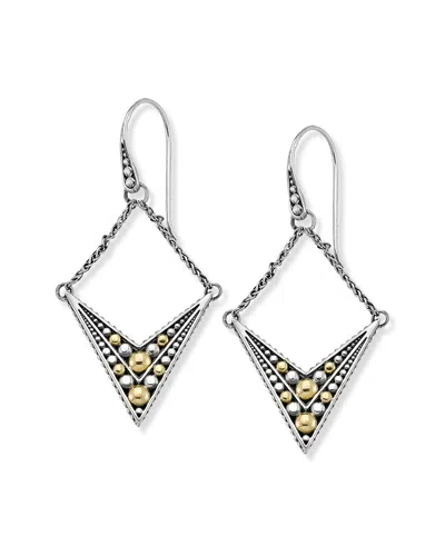 Samuel B. 18k & Silver Tribal Open Drop Earrings In Metallic