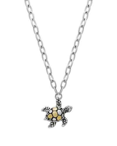 SAMUEL B. SAMUEL B. 18K & SILVER TURTLE NECKLACE