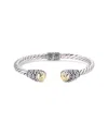 Samuel B. 18k & Silver Twisted Cable Bangle Bracelet