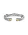Samuel B. 18k & Silver Twisted Cable Bangle Bracelet