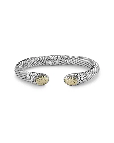 Samuel B. 18k & Silver Twisted Cable Bangle Bracelet In Multi