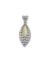 Samuel B. 18k Gold & Sterling Silver Marquise Shape Pendant