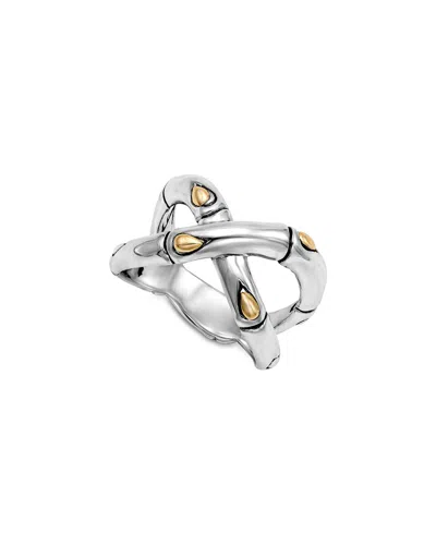 Samuel B. 18k & Silver X Ring In Metallic