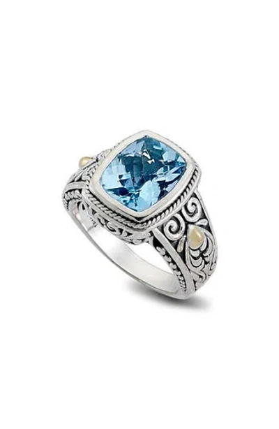 Samuel B. 18k Gold & Sterling Silver Emerald Citrine Ring In Metallic