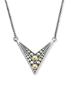 Samuel B. 18k Gold & Sterling Silver Geometric Pendant Necklace