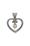 Samuel B. 18k Gold & Sterling Silver Heart Pendant In Silver And Gold