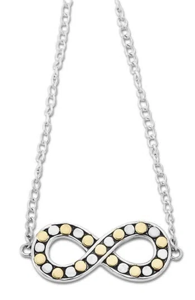 Samuel B. 18k Gold & Sterling Silver Infinity Necklace In Metallic
