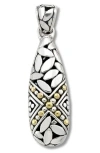 Samuel B. 18k Gold & Sterling Silver Leaf Design Pendant In Silver/gold