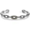 Samuel B. 18k Gold & Sterling Silver Paper Clip Bangle Bracelet In Multi