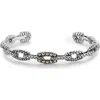Samuel B. 18k Gold & Sterling Silver Paper Clip Bangle Bracelet In Silver/gold