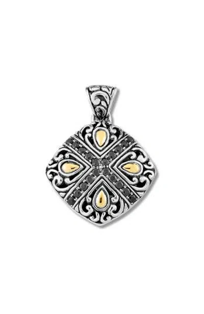 Samuel B. Silver 0.80 Ct. Tw. Black Spinel Simbolon Pendant In Metallic