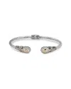 Samuel B. 18k Hammered Cross Bangle Bracelet