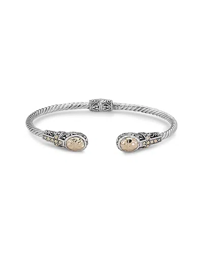 Samuel B. 18k Hammered Cross Bangle Bracelet