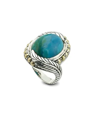 Samuel B. 18k Over Silver 7.50 Ct. Tw. Peruvian Opalina Ring In Metallic