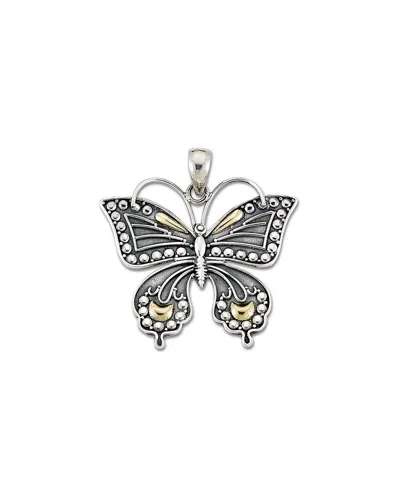 Samuel B. 18k Over Silver Butterfly Pendant