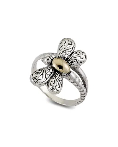 Samuel B. 18k Over Silver Dragonfly Ring In Brown