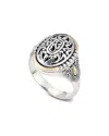 Samuel B. 18k Over Silver Filigree Ring