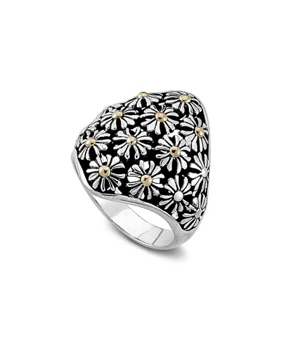 Samuel B. 18k Over Silver Flower Ring