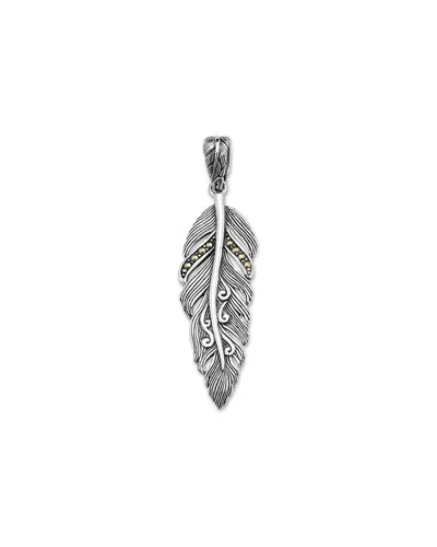 Samuel B. 18k Over Silver Leaf Pendant In Metallic