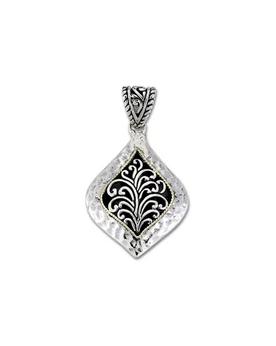 Samuel B. 18k Over Silver Marquise Pendant In Black