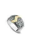 Samuel B. 18k Yellow Gold & Sterling Silver Lightning Strike Ring In Silver/gold