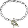 Samuel B. 18k Yellow Gold & Sterling Silver Paperclip Bracelet In Yellow