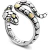 Samuel B. 18k Yellow Gold & Sterling Silver Snake Ring In Silver/gold