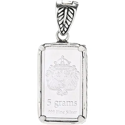 Samuel B. 5-gram Sterling Silver Ingot Enhancer Pendant