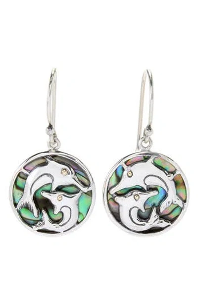 Samuel B. Abalone Dolphin Drop Earrings In Metallic