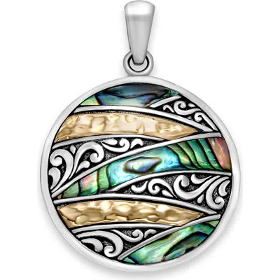 Samuel B. Abalone Pendant In Blue/green