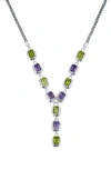 Samuel B. Amethyst Peridot Y-necklace In Multi