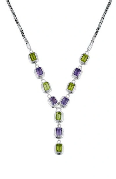 Samuel B. Amethyst Peridot Y-necklace In Multi