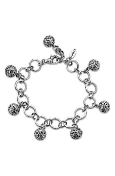 Samuel B. Bali Ball Charm Link Chain Bracelet In Silver