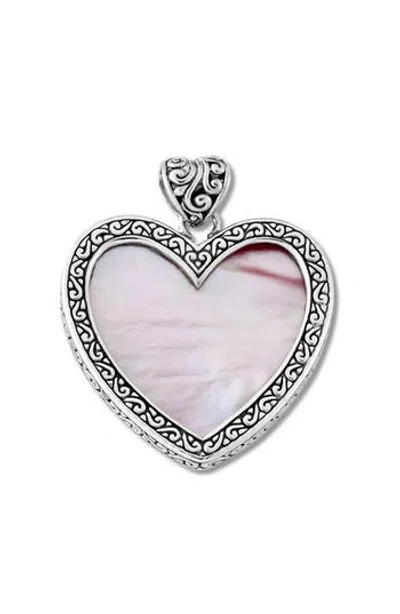 Samuel B. Bali Design Heart Pendant In Pink