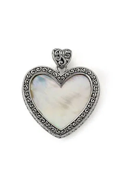 Samuel B. Bali Design Heart Pendant In White