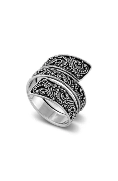 Samuel B. Bali Scroll Sterling Silver Wrap Bypass Ring