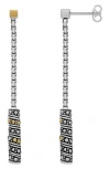 Samuel B. Bar Chain Drop Earrings In Silver And Gold