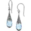 Samuel B. Blue Quartz Filigree Drop Earrings In Metallic