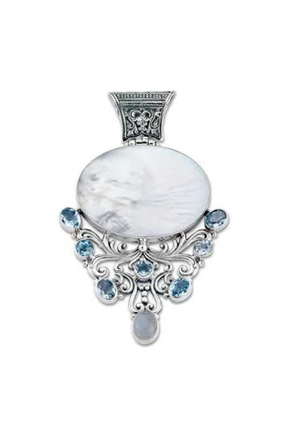 Samuel B. Blue Topaz & Mother-of-pearl Pendant