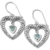 Samuel B. Blue Topaz Heart Drop Earrings