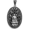 Samuel B. Buddha Oval Shape Pendant In Silver