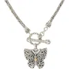 Samuel B. Butterfly Pendant Toggle Necklace In Multi