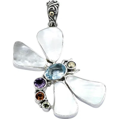 Samuel B. Butterfly Pendant In White