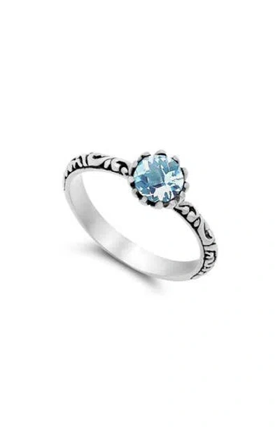 Samuel B. Cabachon Blue Topaz Ring