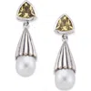 Samuel B. Citrine & Freshwater Pearl Drop Earrings In Multi