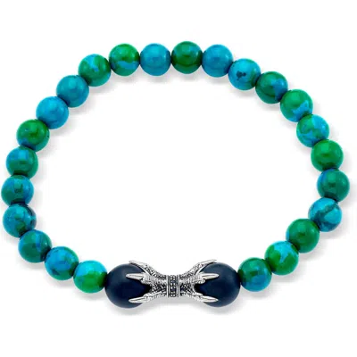 Samuel B. Dragon Claw Chrysocolla Bead Bracelet In Green